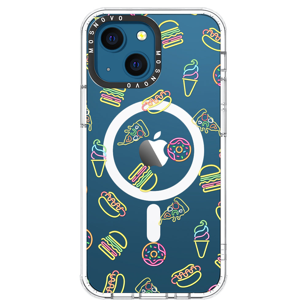 Neon Burgers Phone Case - iPhone 13 Case - MOSNOVO