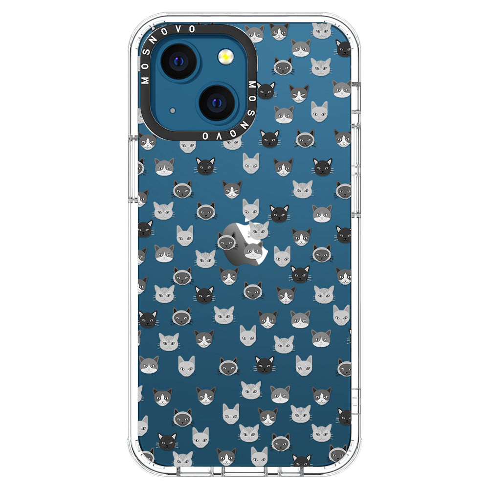 Cats Head Phone Case - iPhone 13 Case - MOSNOVO