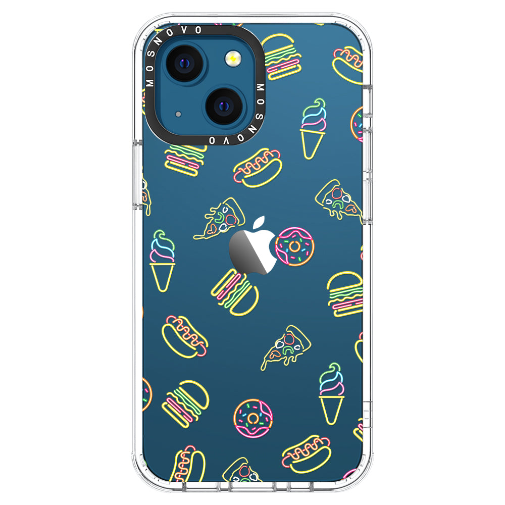 Neon Burgers Phone Case - iPhone 13 Case - MOSNOVO