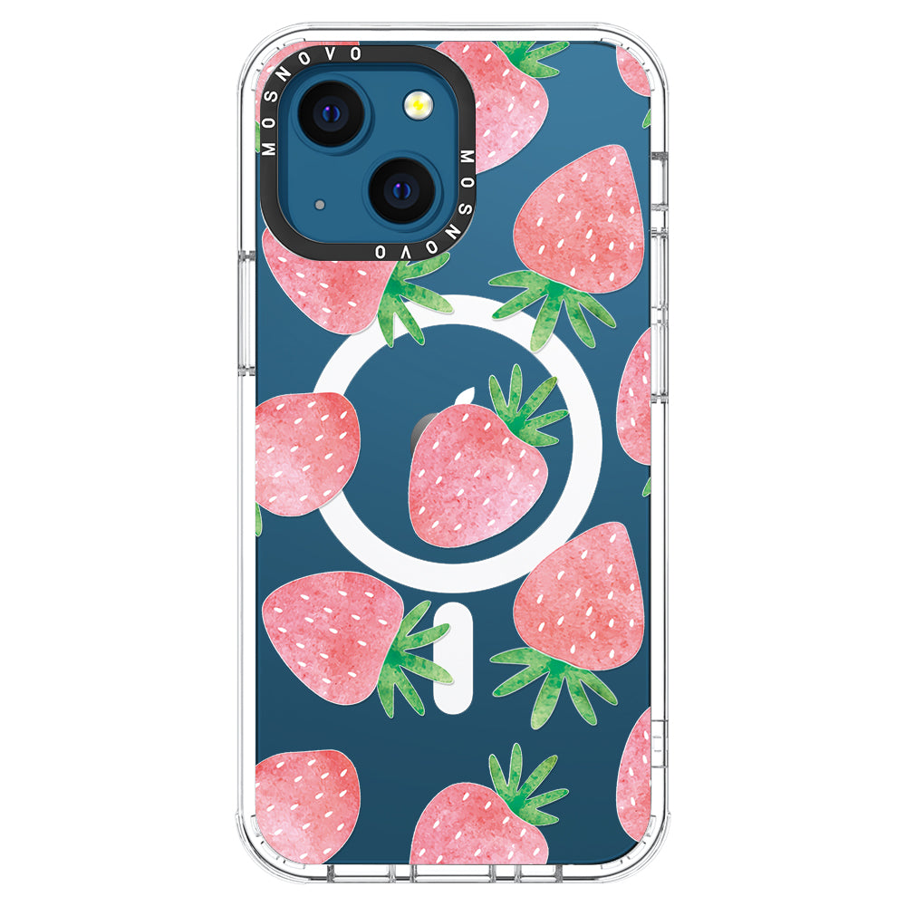 Pastel Strawberry Phone Case - iPhone 13 Case - MOSNOVO