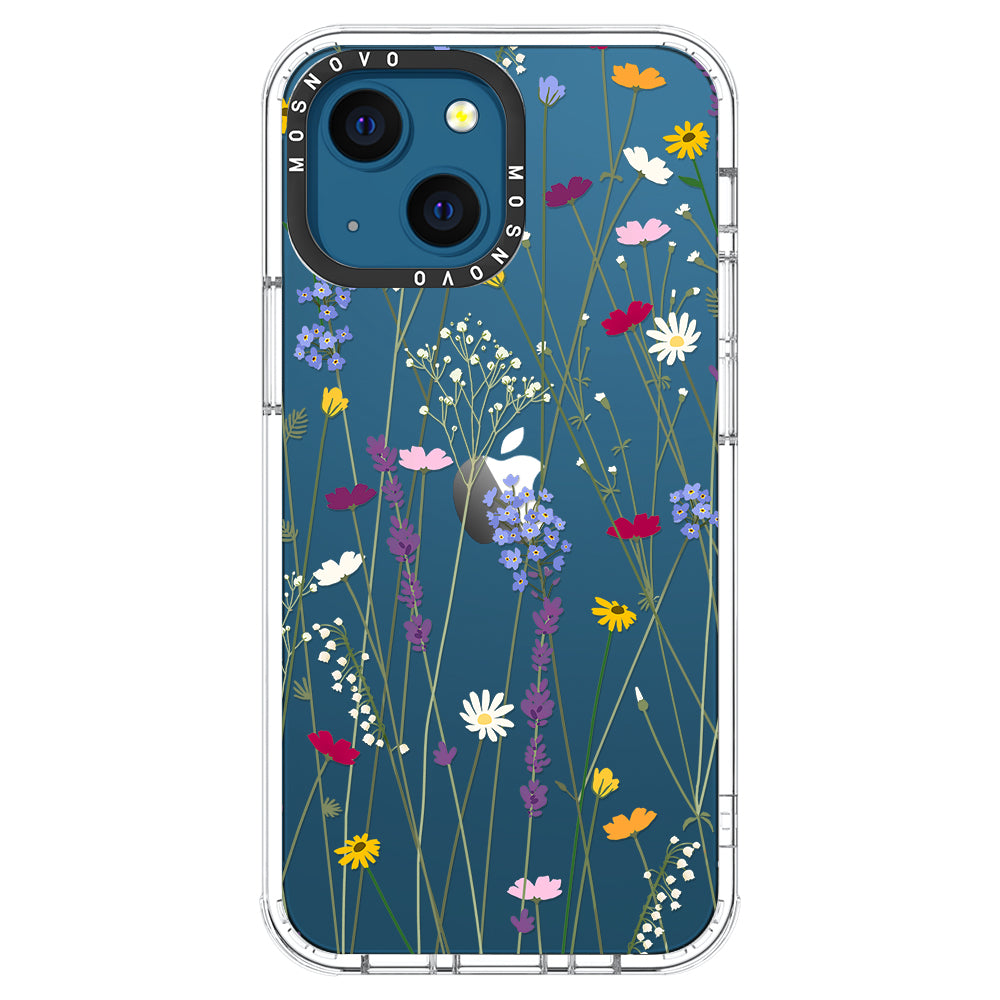 Floral Garden Lavender Daisy Flower Phone Case - iPhone 13 Case - MOSNOVO