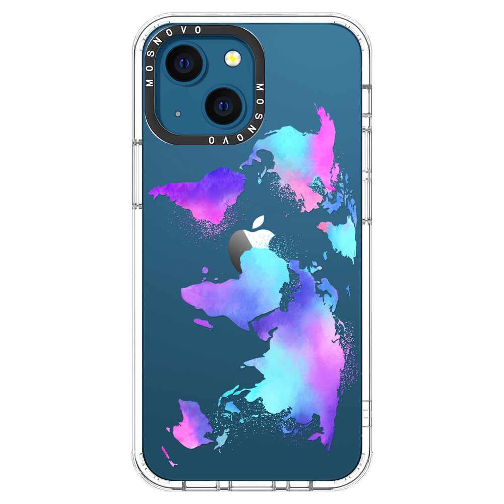 Psychedelic World Map Phone Case - iPhone 13 Case - MOSNOVO