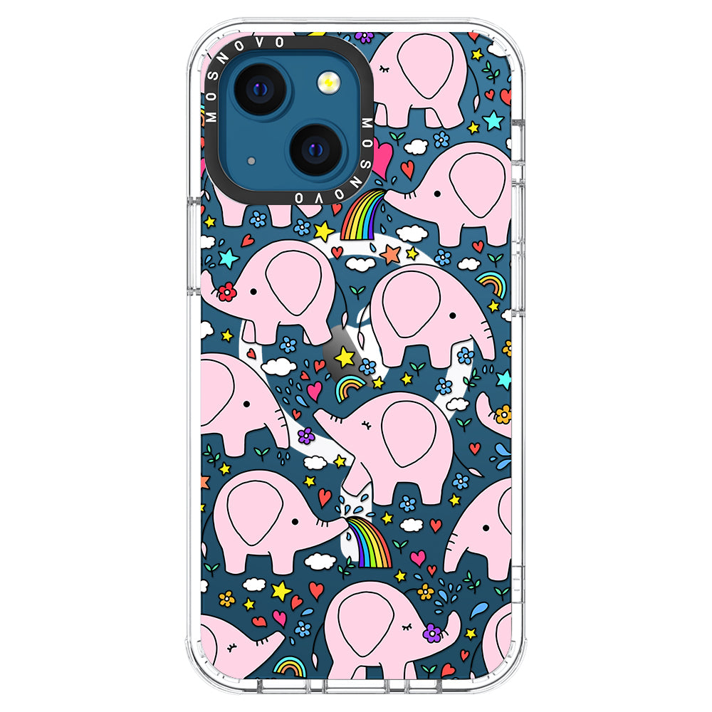 Pink Elephant Phone Case - iPhone 13 Case - MOSNOVO