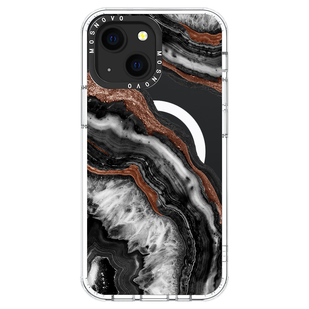 Black Agate Phone Case - iPhone 13 Case - MOSNOVO