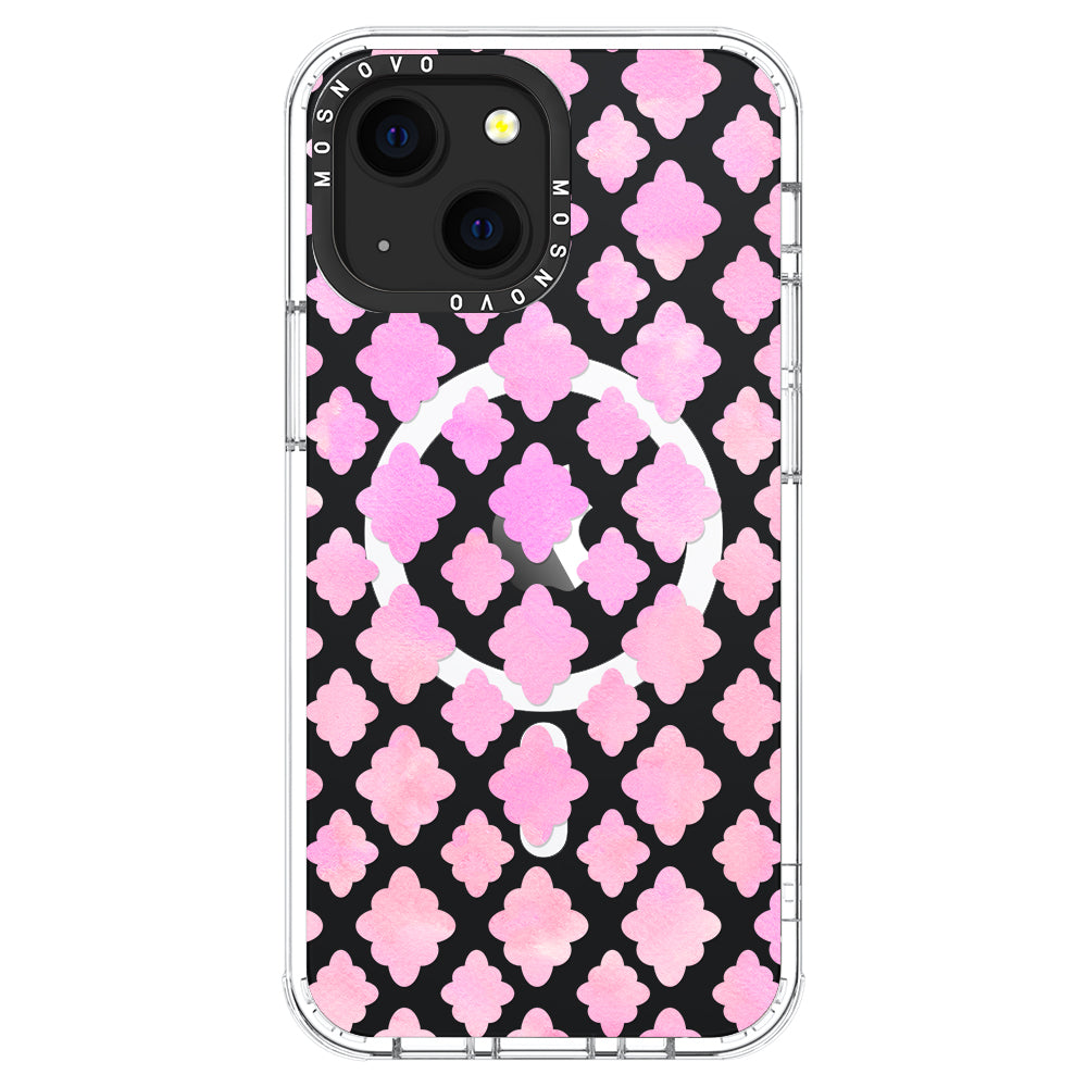 Flower Diamond Pattern Phone Case - iPhone 13 Case - MOSNOVO