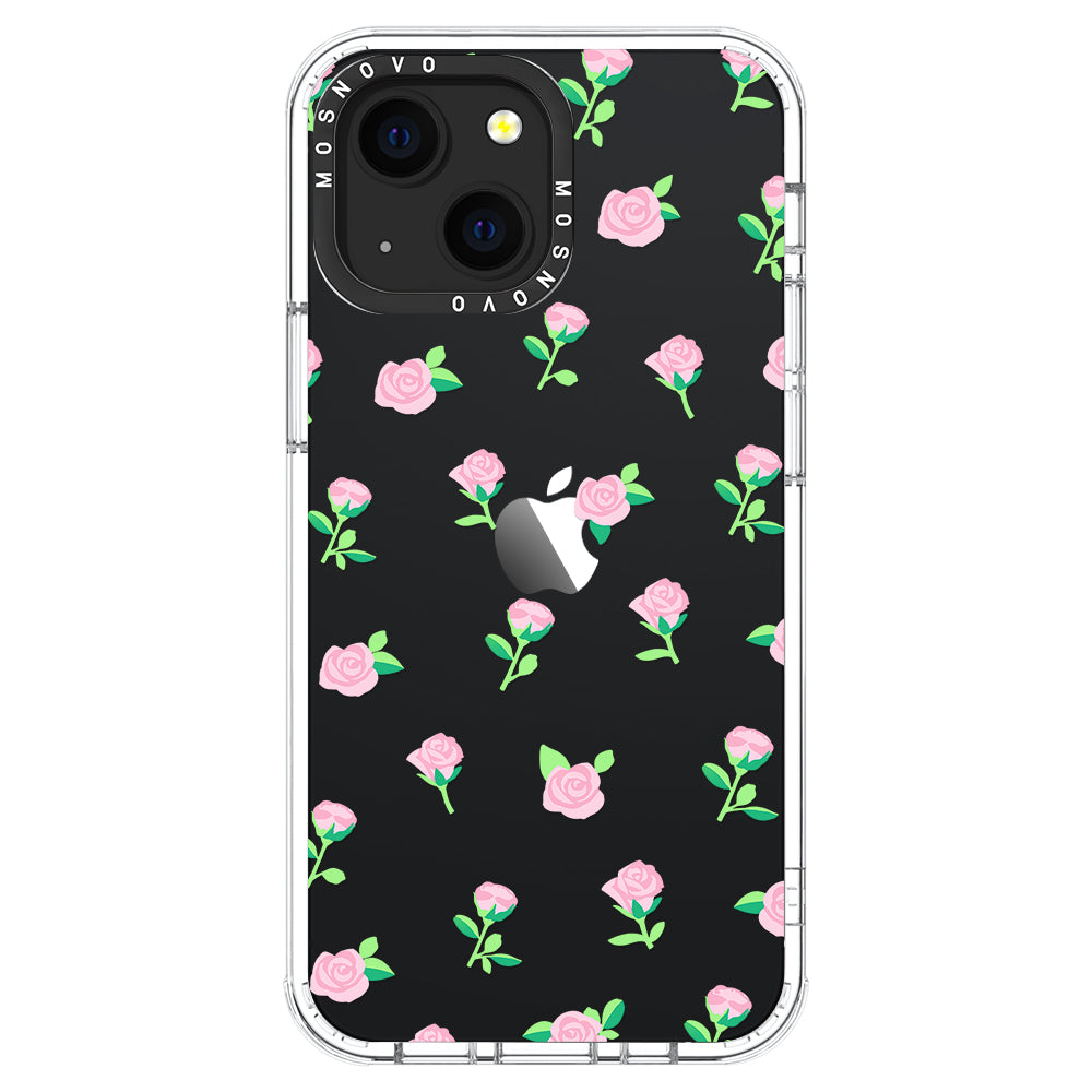 Pink Rose Floral Phone Case - iPhone 13 Case - MOSNOVO