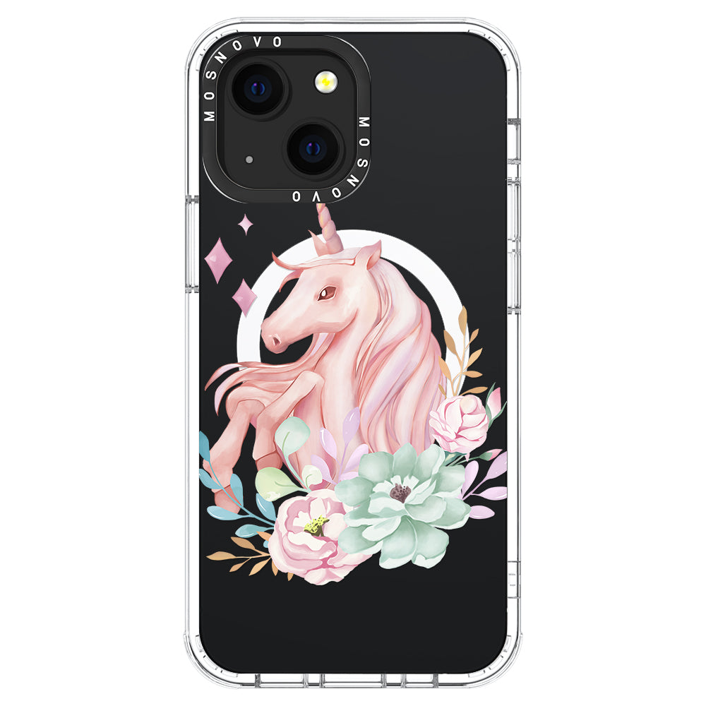 Elegant Flowers Unicorn Phone Case - iPhone 13 Case - MOSNOVO