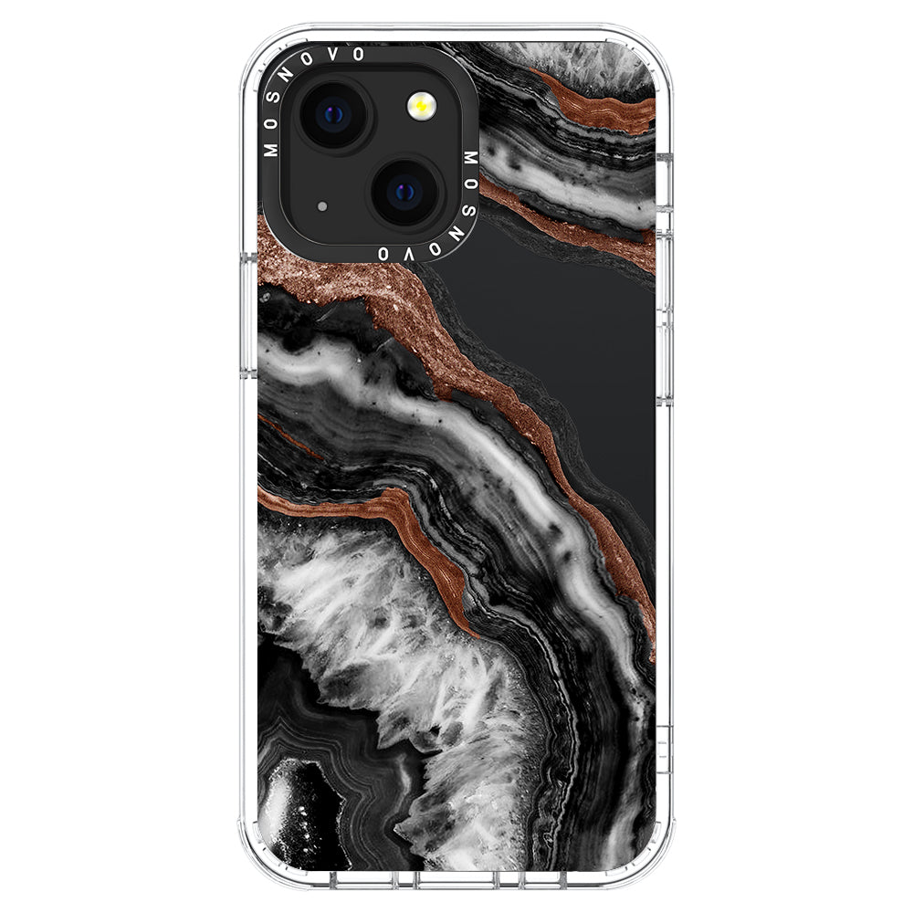 Black Agate Phone Case - iPhone 13 Case - MOSNOVO