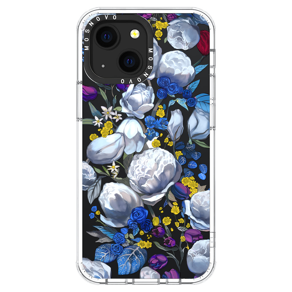 Purple Blue Floral Phone Case - iPhone 13 Case - MOSNOVO