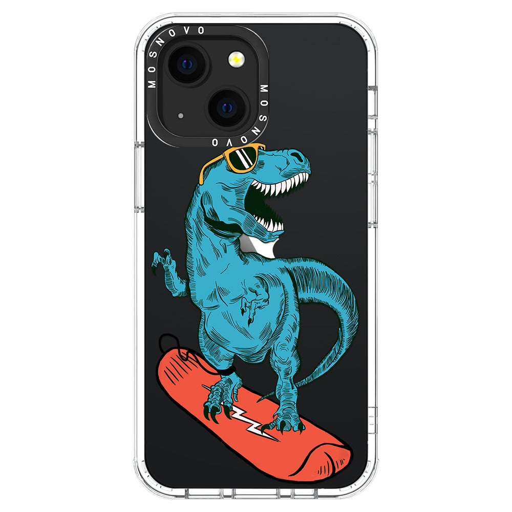 Surfing Dinosaur Phone Case - iPhone 13 Case - MOSNOVO