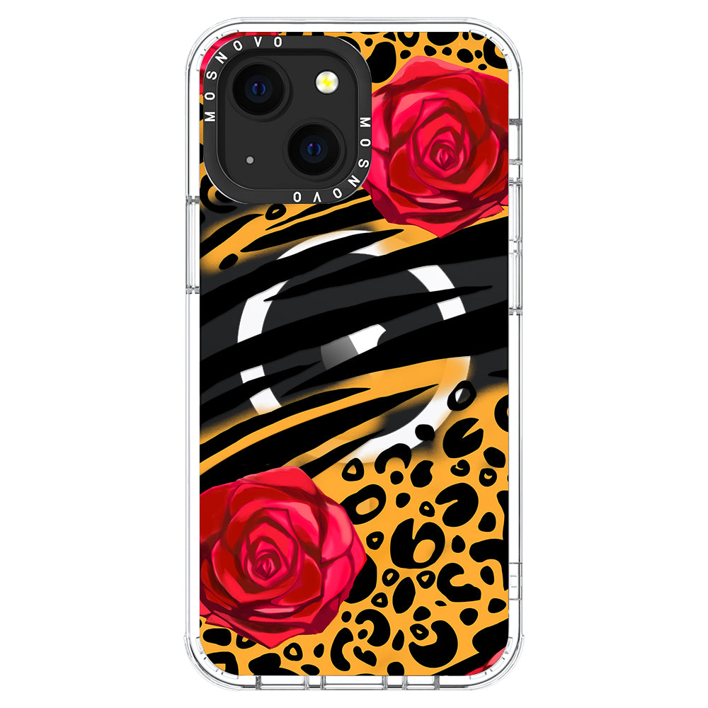 Wild Floral Leopard Phone Case - iPhone 13 Case - MOSNOVO