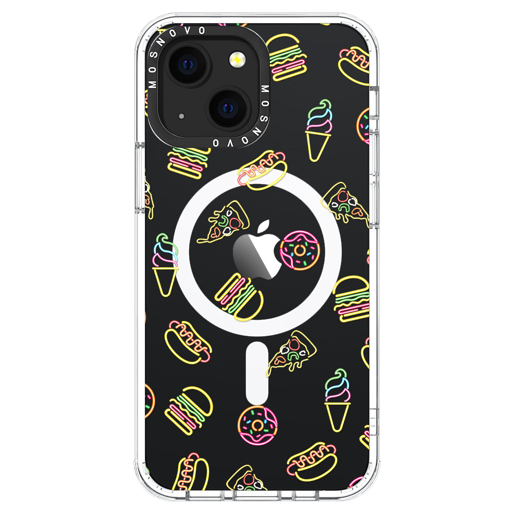 Neon Burgers Phone Case - iPhone 13 Case - MOSNOVO