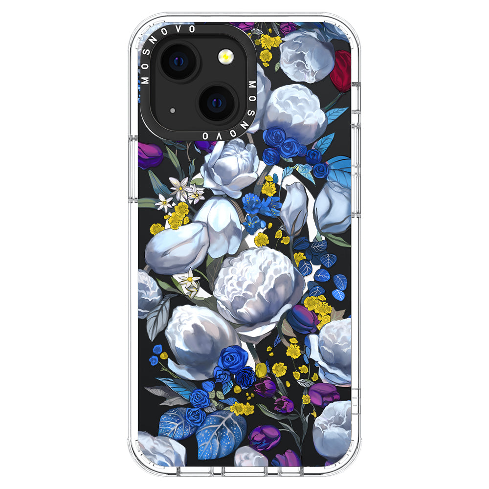 Purple Blue Floral Phone Case - iPhone 13 Case - MOSNOVO