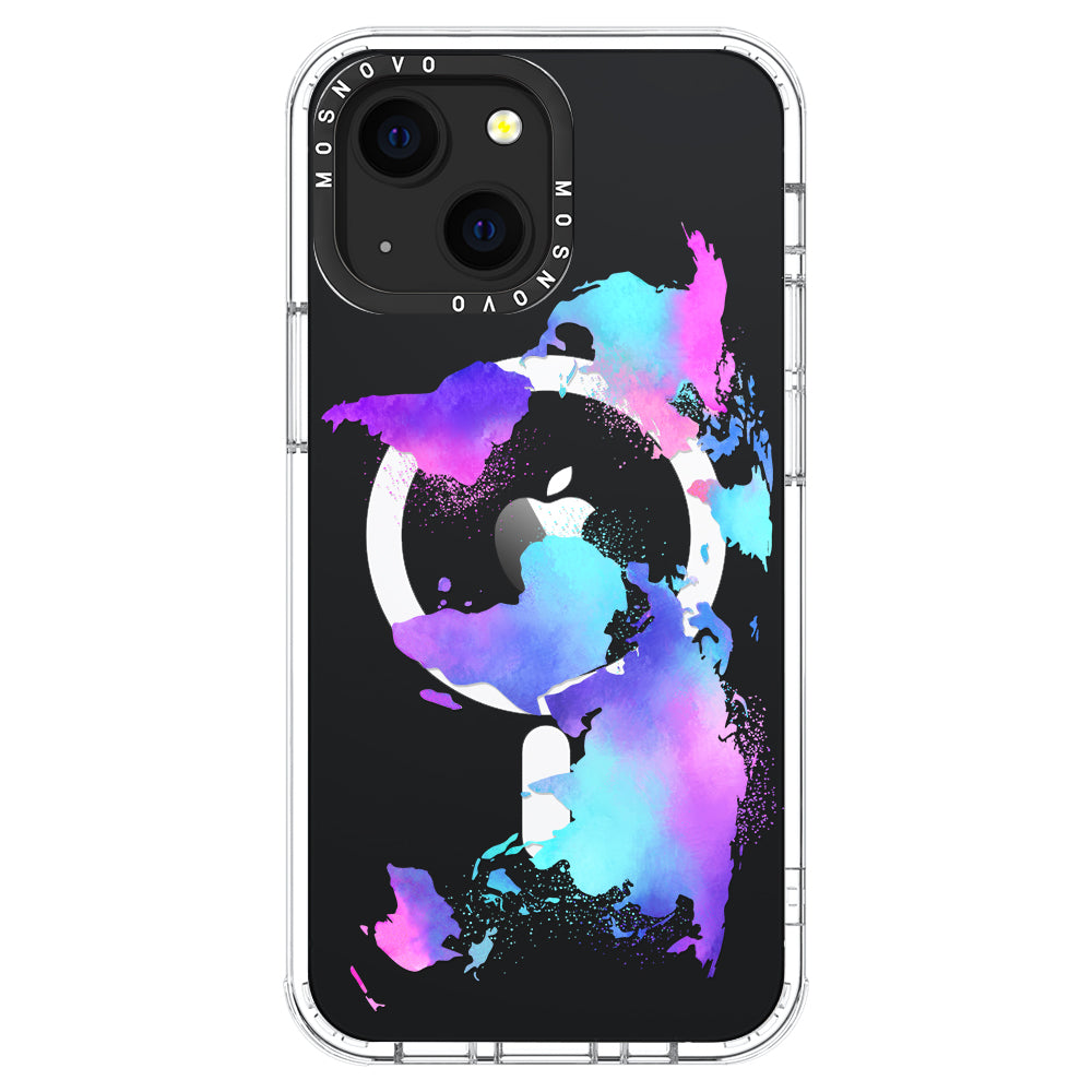 Psychedelic World Map Phone Case - iPhone 13 Case - MOSNOVO