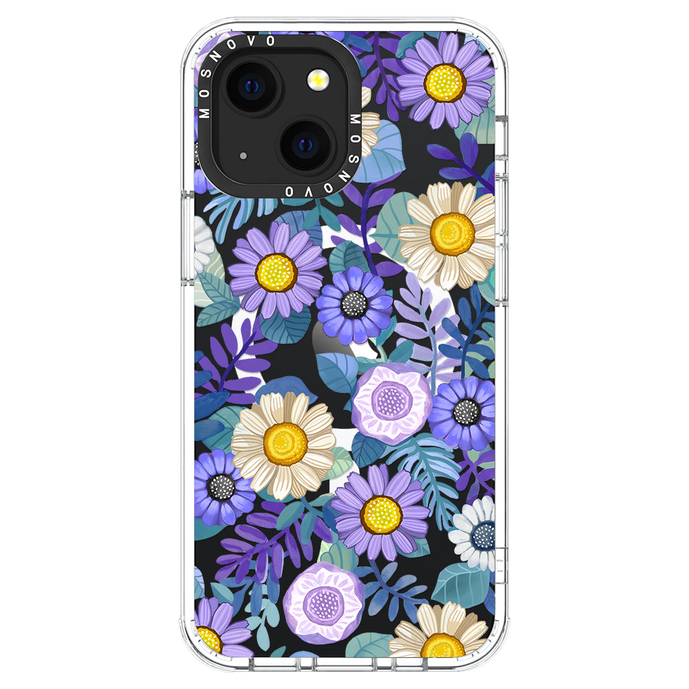 Purple Floral Phone Case - iPhone 13 Case - MOSNOVO