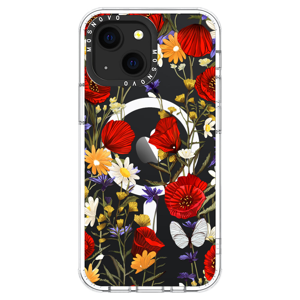 Poppy Floral Phone Case - iPhone 13 Case - MOSNOVO