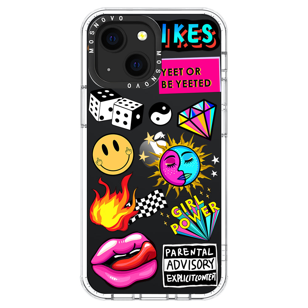 Funky Stickers Phone Case - iPhone 13 Case - MOSNOVO