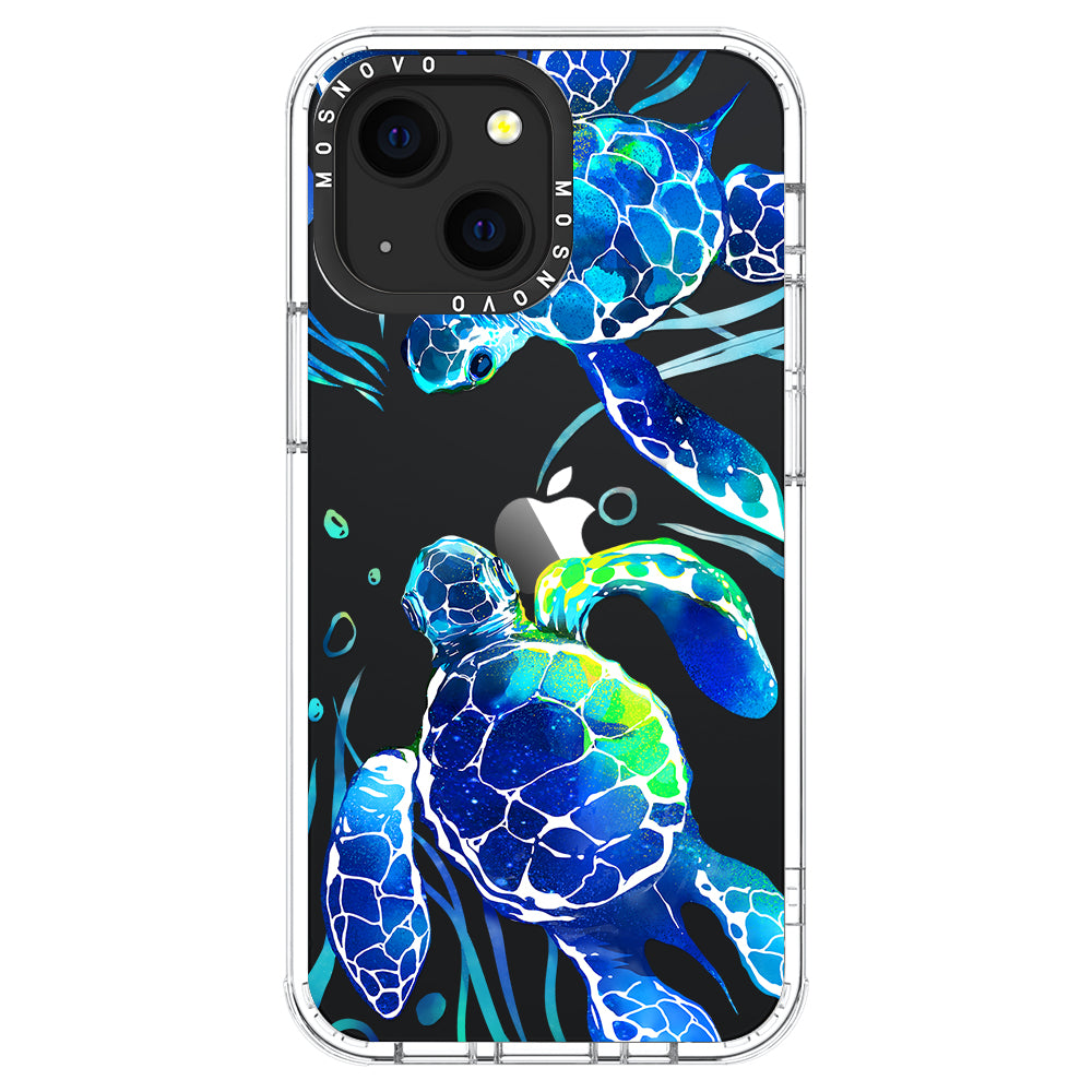 Blue Sea Turtle Phone Case - iPhone 13 Case - MOSNOVO