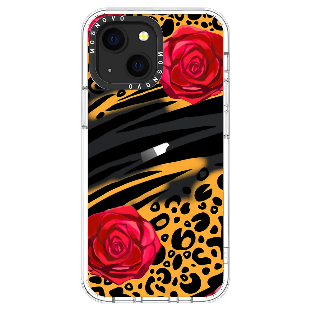 Wild Floral Leopard Phone Case - iPhone 13 Case - MOSNOVO