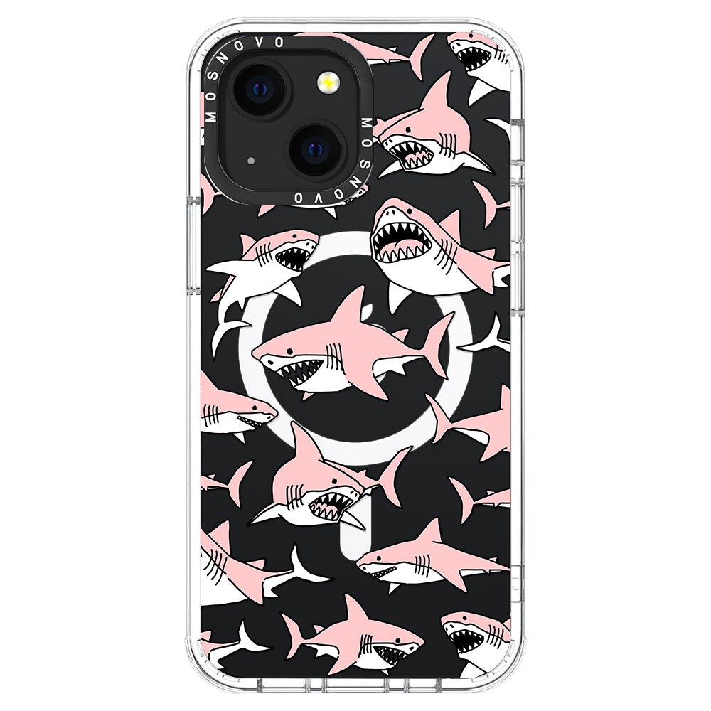 Pink Shark Phone Case - iPhone 13 Case - MOSNOVO