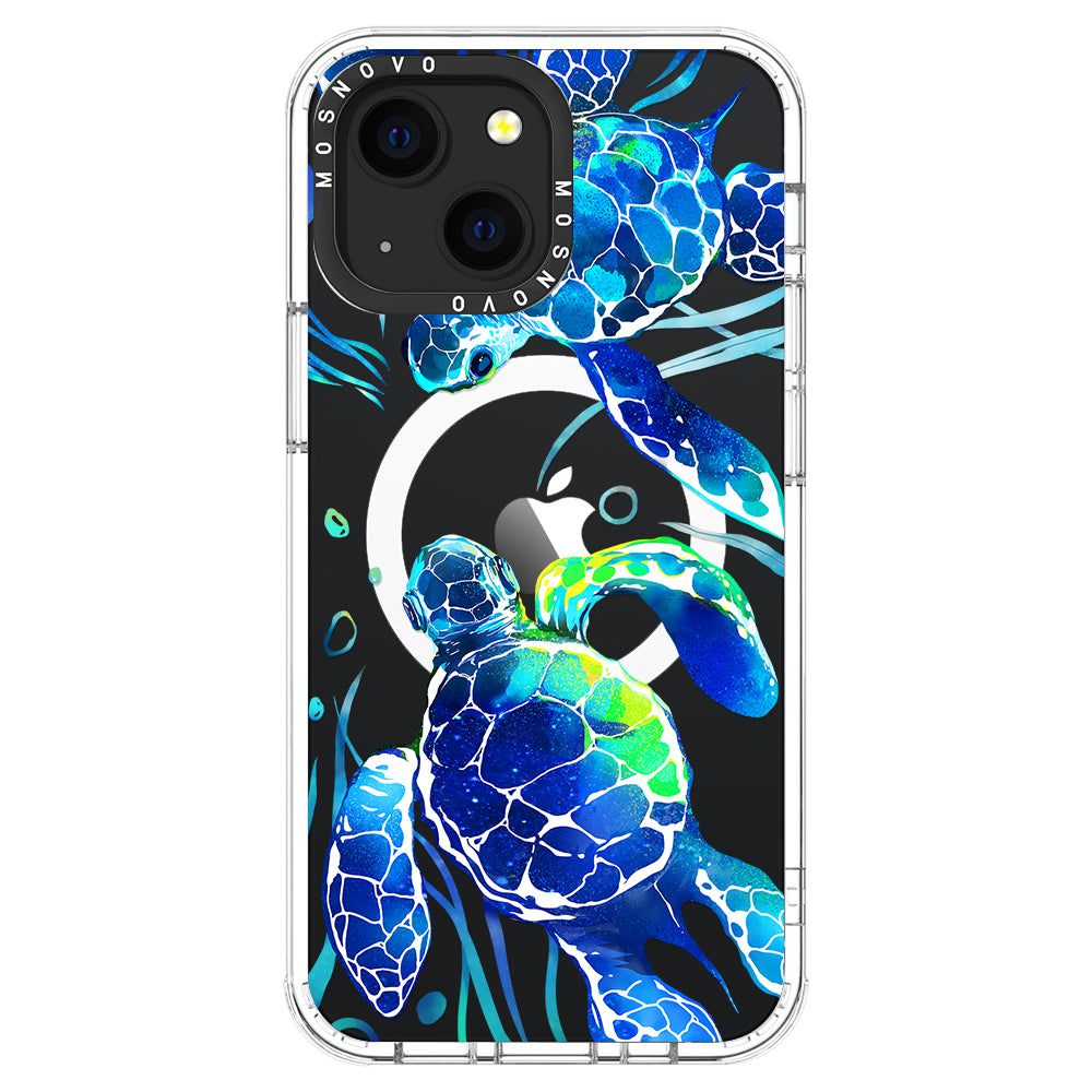 Blue Sea Turtle Phone Case - iPhone 13 Case - MOSNOVO