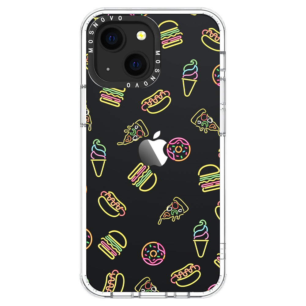 Neon Burgers Phone Case - iPhone 13 Case - MOSNOVO