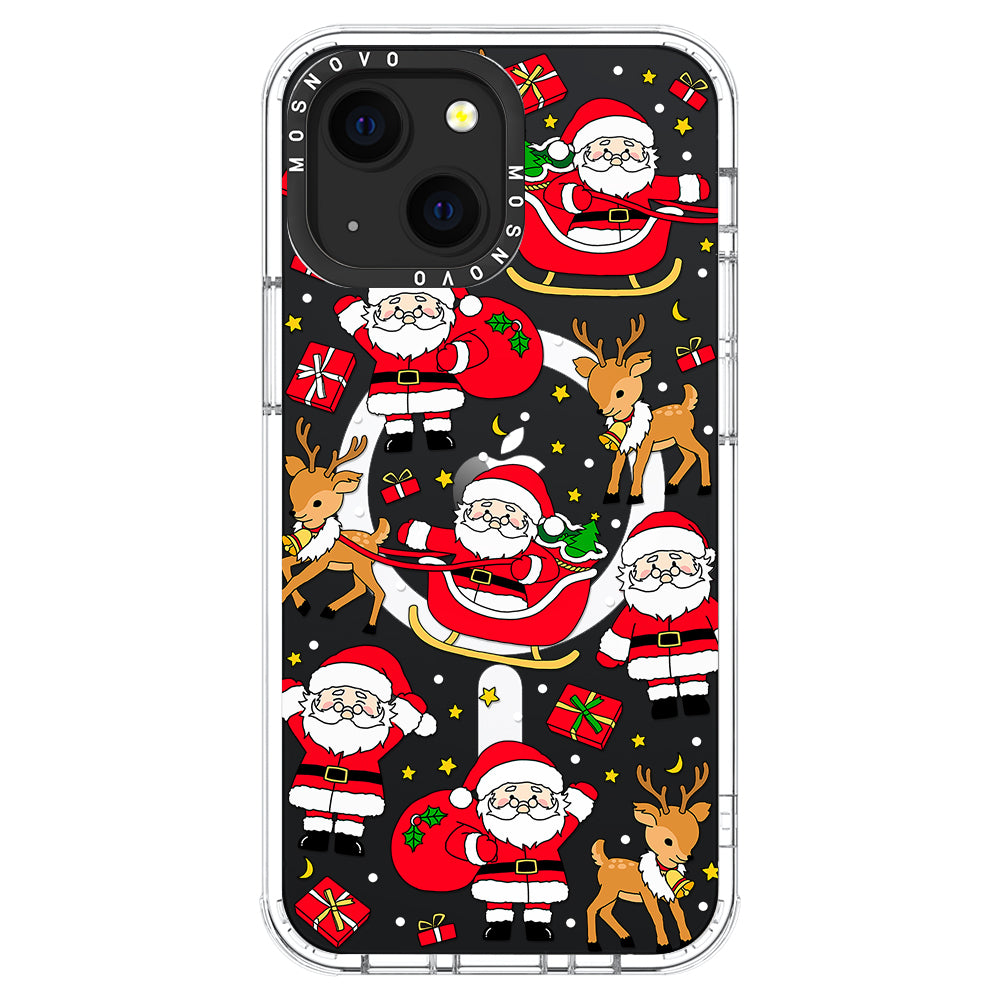 Cute Santa Claus Deer Phone Case - iPhone 13 Case - MOSNOVO