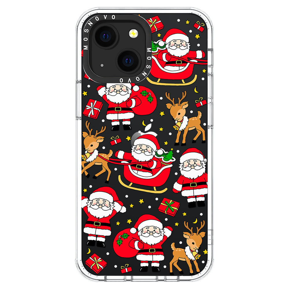 Cute Santa Claus Deer Phone Case - iPhone 13 Case - MOSNOVO