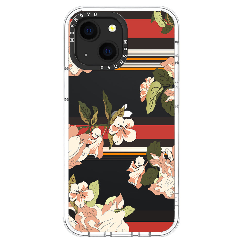 Classic Stripe Floral Phone Case - iPhone 13 Case - MOSNOVO