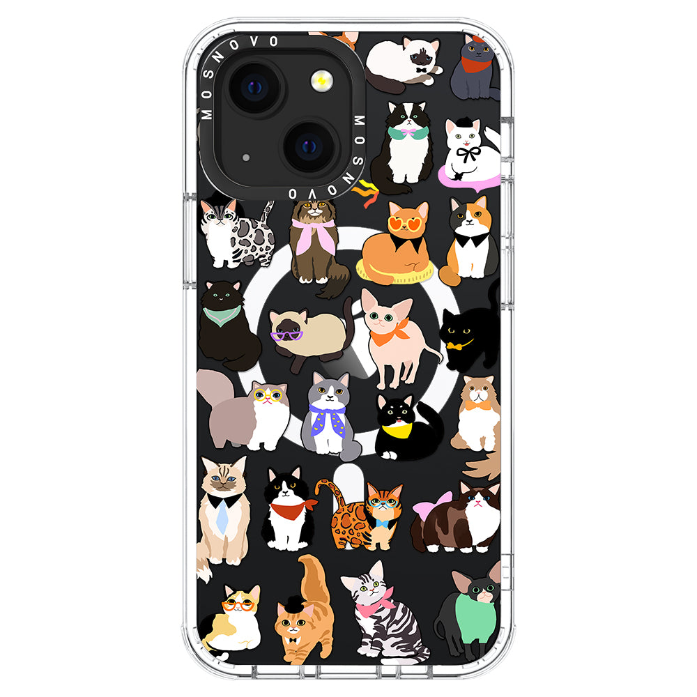 Cute Cat Phone Case - iPhone 13 Case - MOSNOVO