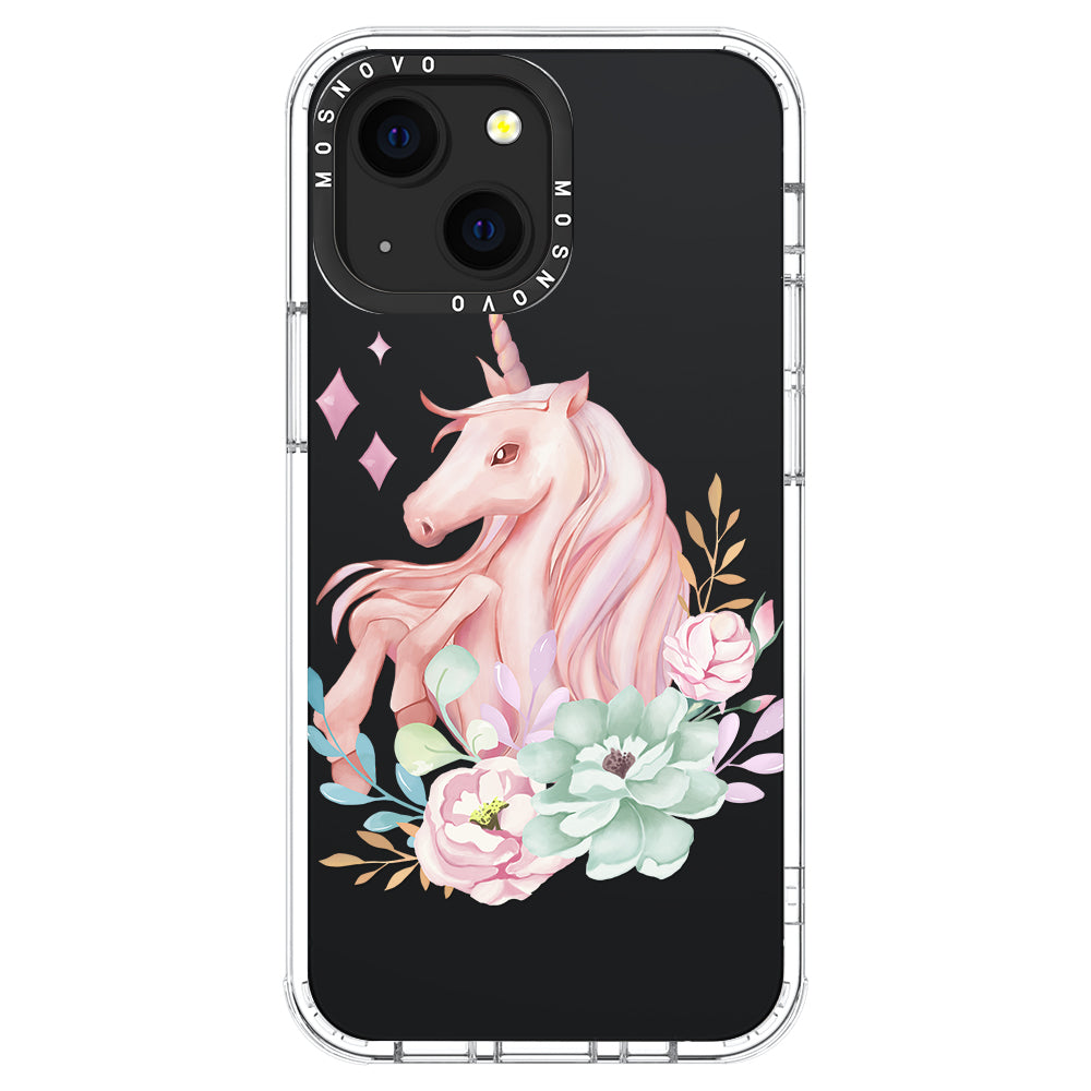 Elegant Flowers Unicorn Phone Case - iPhone 13 Case - MOSNOVO