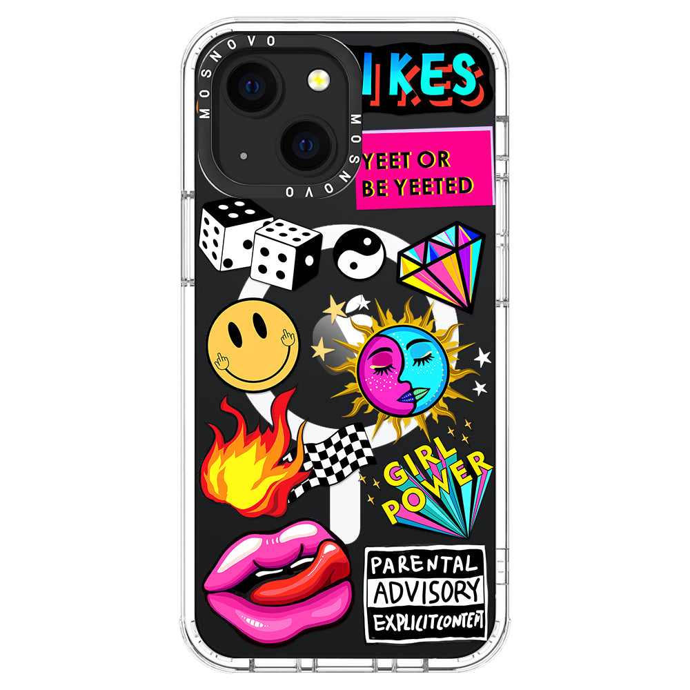 Funky Stickers Phone Case - iPhone 13 Case - MOSNOVO