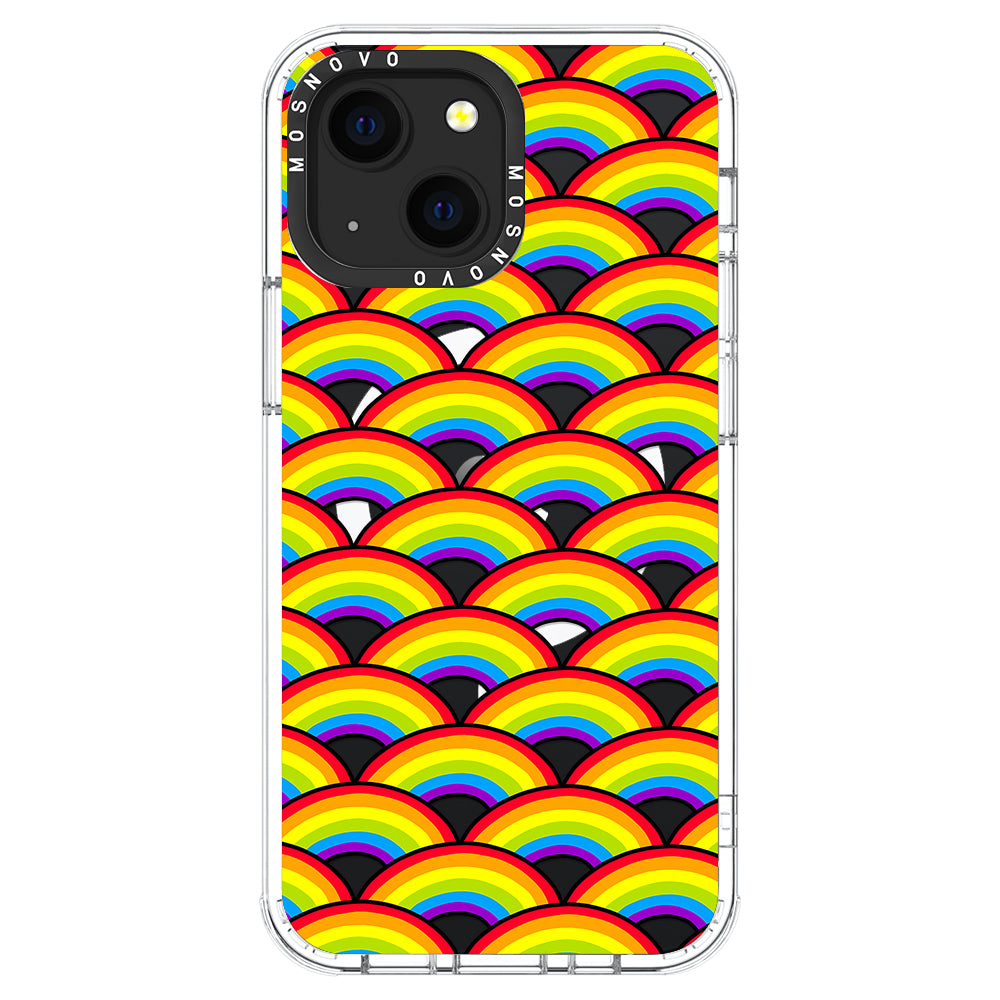 Rainbow Waves Phone Case - iPhone 13 Case - MOSNOVO