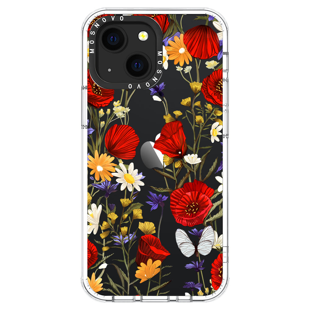 Poppy Floral Phone Case - iPhone 13 Case - MOSNOVO