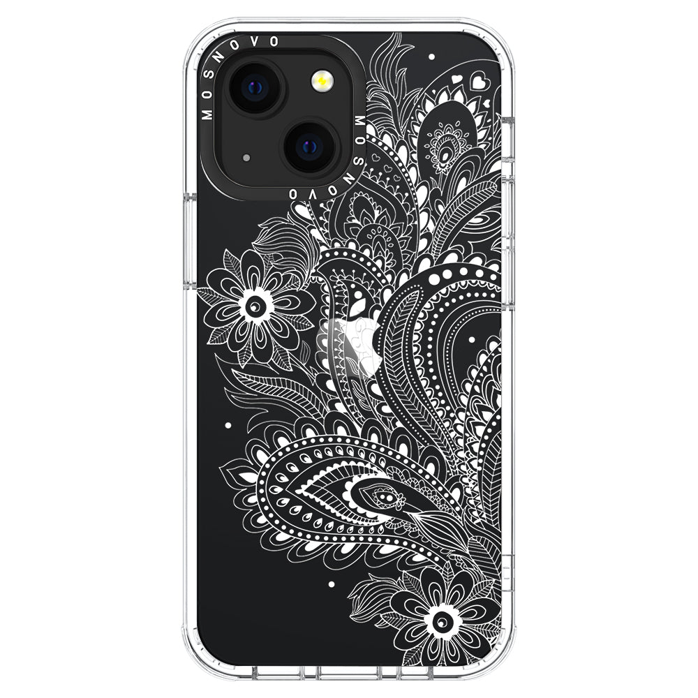 Aesthetic Flower Henna Phone Case - iPhone 13 Case - MOSNOVO