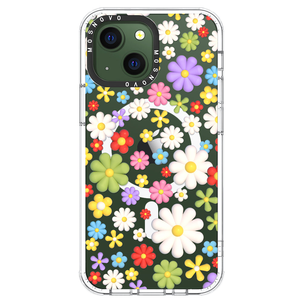 3D Flowers Phone Case - iPhone 13 Case - MOSNOVO