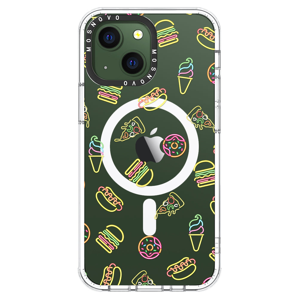 Neon Burgers Phone Case - iPhone 13 Case - MOSNOVO