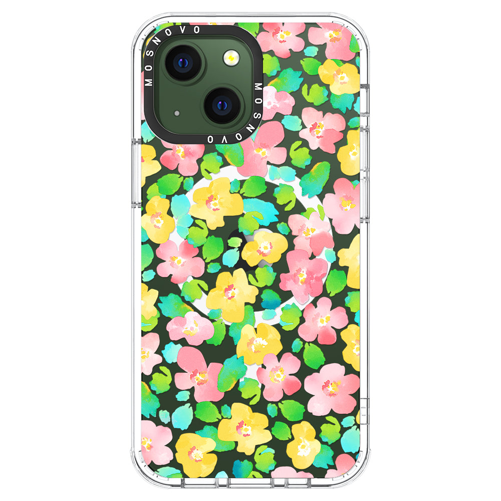 Floral Print Phone Case - iPhone 13 Case - MOSNOVO