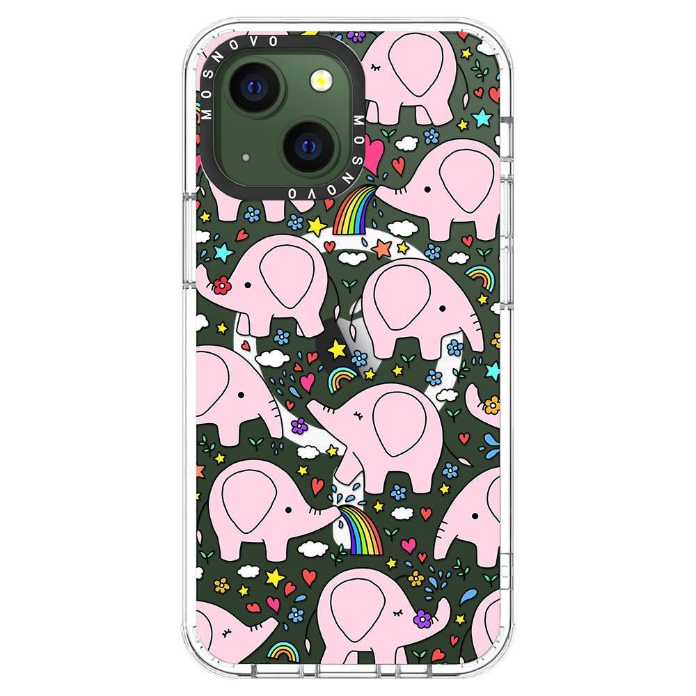 Pink Elephant Phone Case - iPhone 13 Case - MOSNOVO