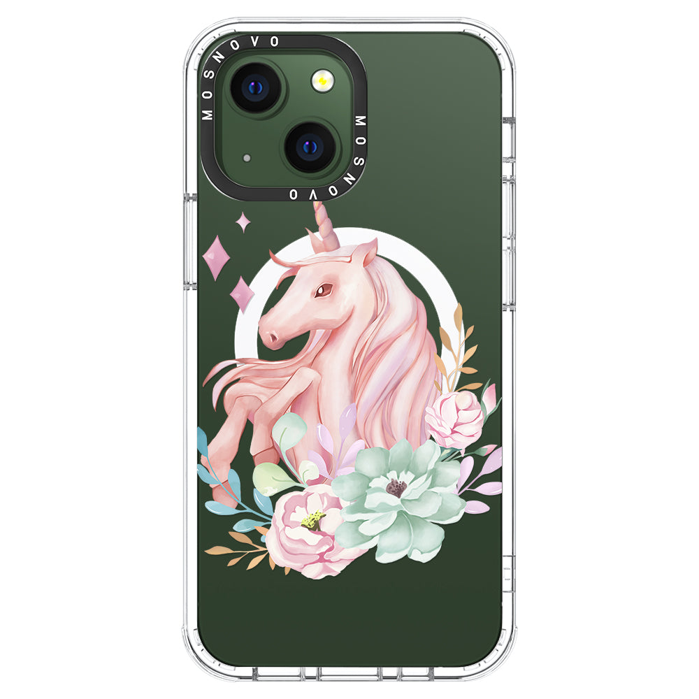 Elegant Flowers Unicorn Phone Case - iPhone 13 Case - MOSNOVO