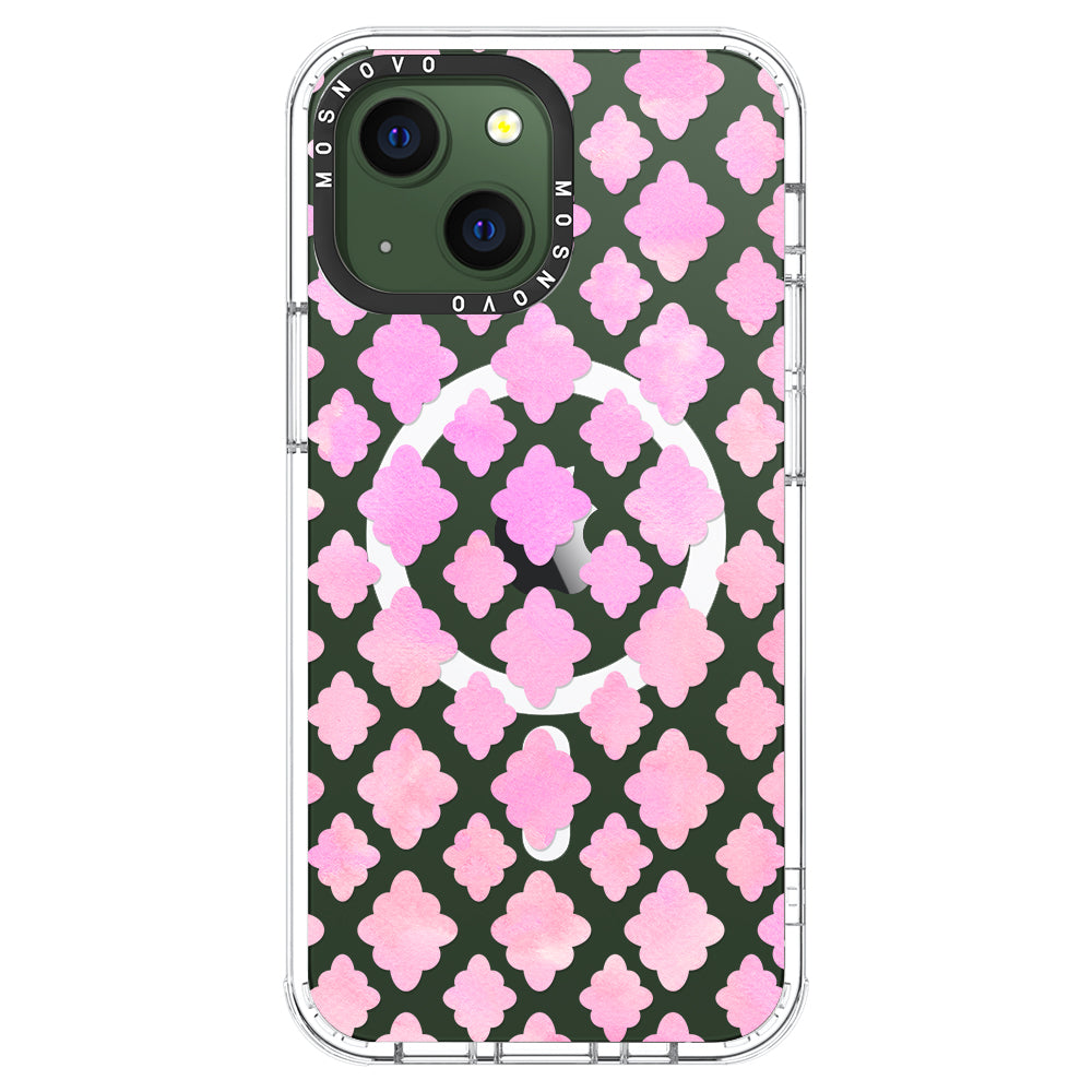 Flower Diamond Pattern Phone Case - iPhone 13 Case - MOSNOVO