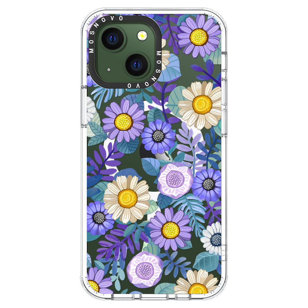 Purple Floral Phone Case - iPhone 13 Case - MOSNOVO