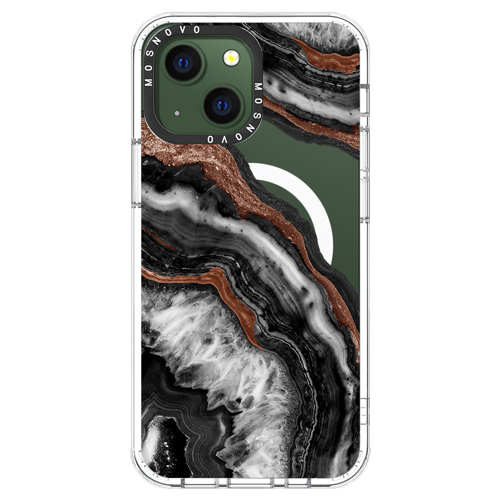 Black Agate Phone Case - iPhone 13 Case - MOSNOVO