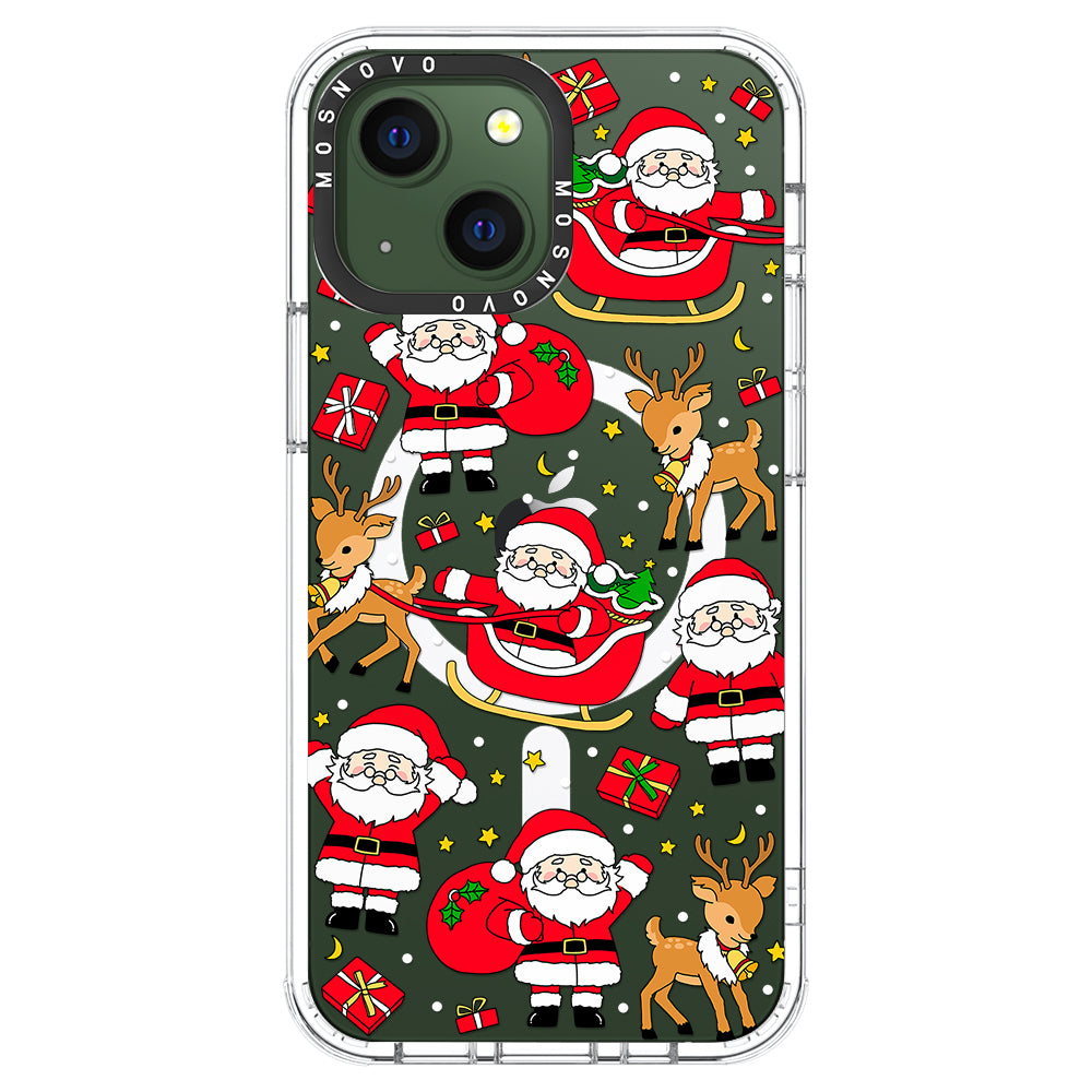 Cute Santa Claus Deer Phone Case - iPhone 13 Case - MOSNOVO