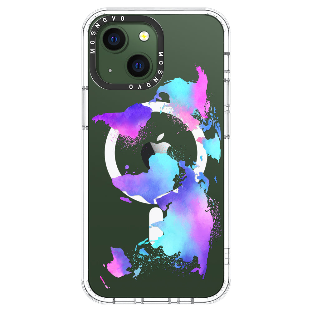 Psychedelic World Map Phone Case - iPhone 13 Case - MOSNOVO