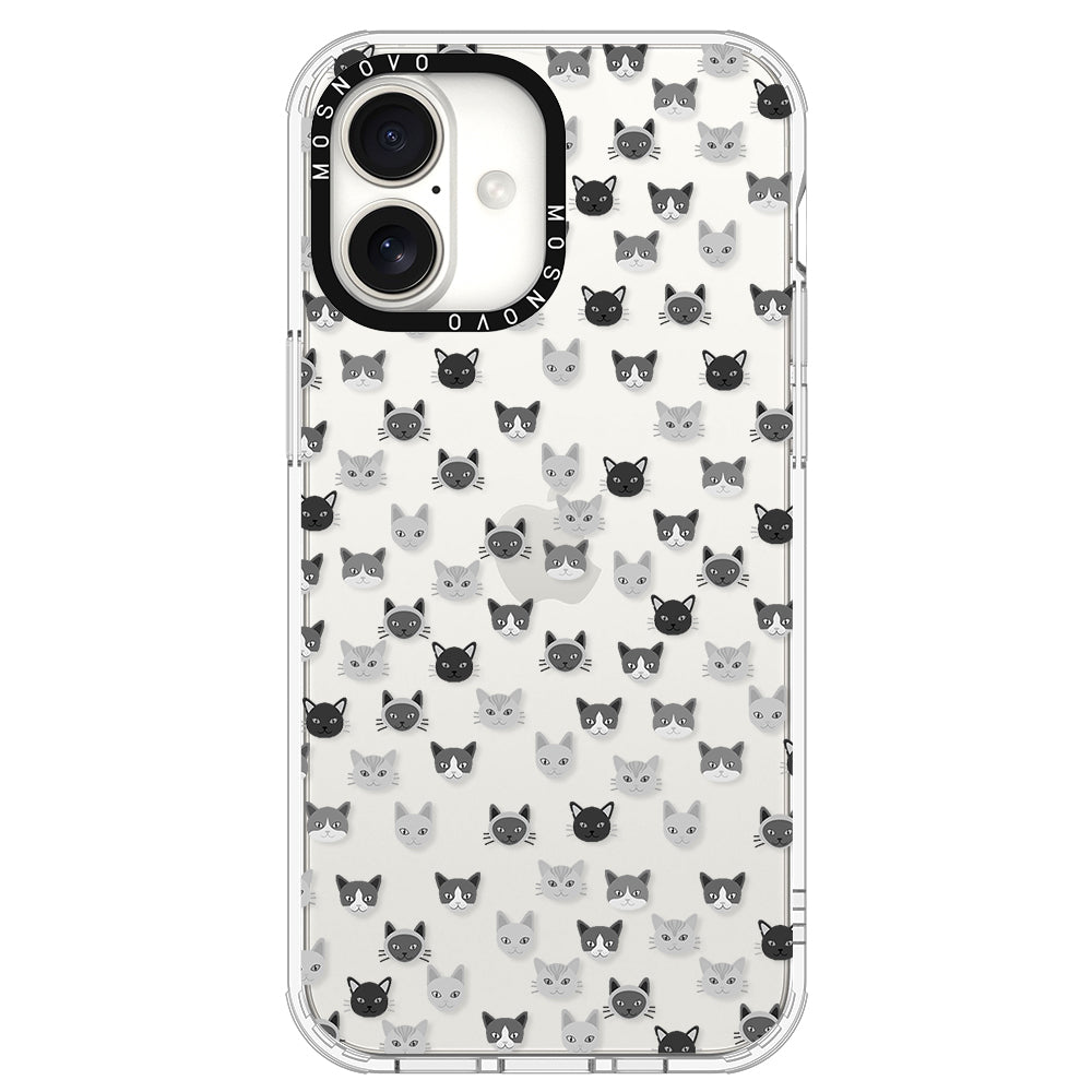 Cats Head Phone Case - iPhone 16 Plus Case - MOSNOVO