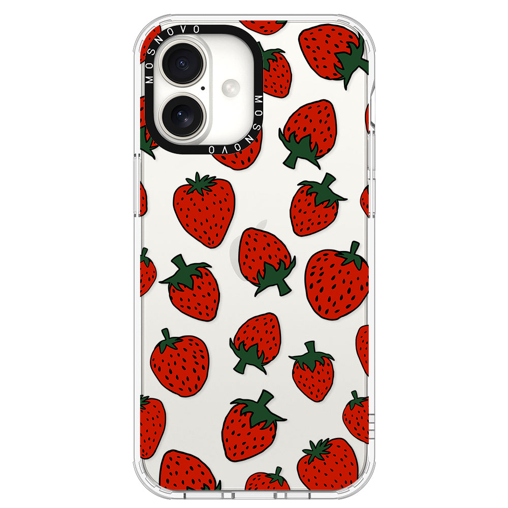 Red Strawberry Phone Case - iPhone 16 Plus Case - MOSNOVO