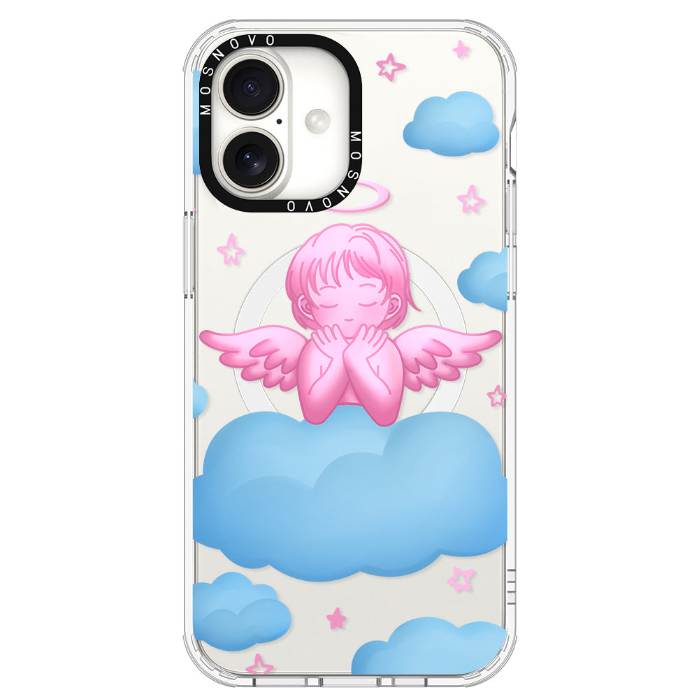 Pink Serenity Angel Phone Case - iPhone 16 Plus Case