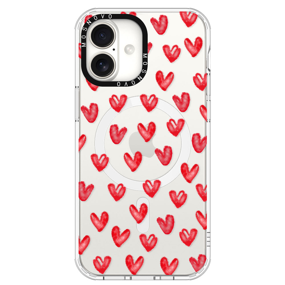 Cute Little Hearts Phone Case - iPhone 16 Plus Case - MOSNOVO