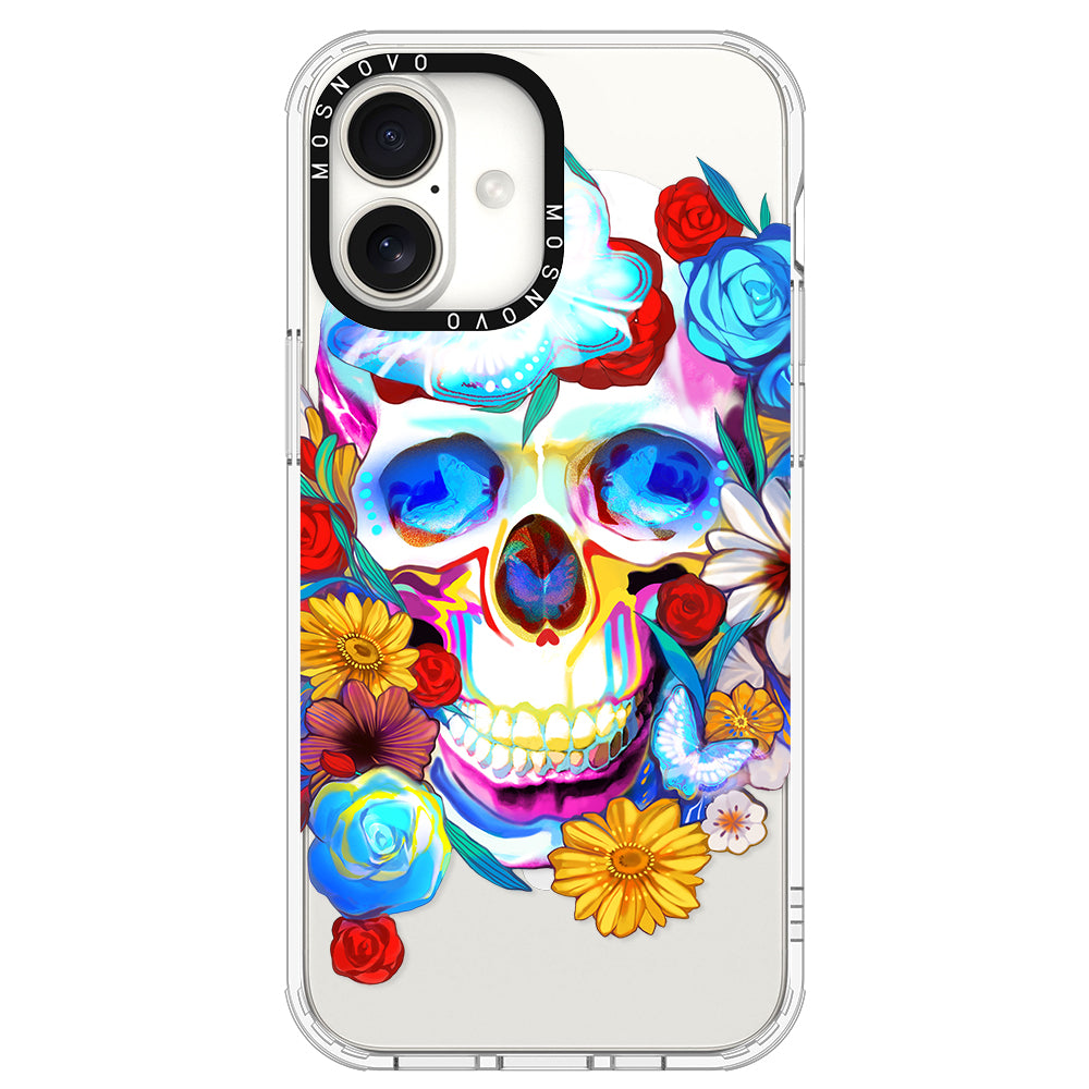 Neon Skull Phone Case - iPhone 16 Plus Case - MOSNOVO